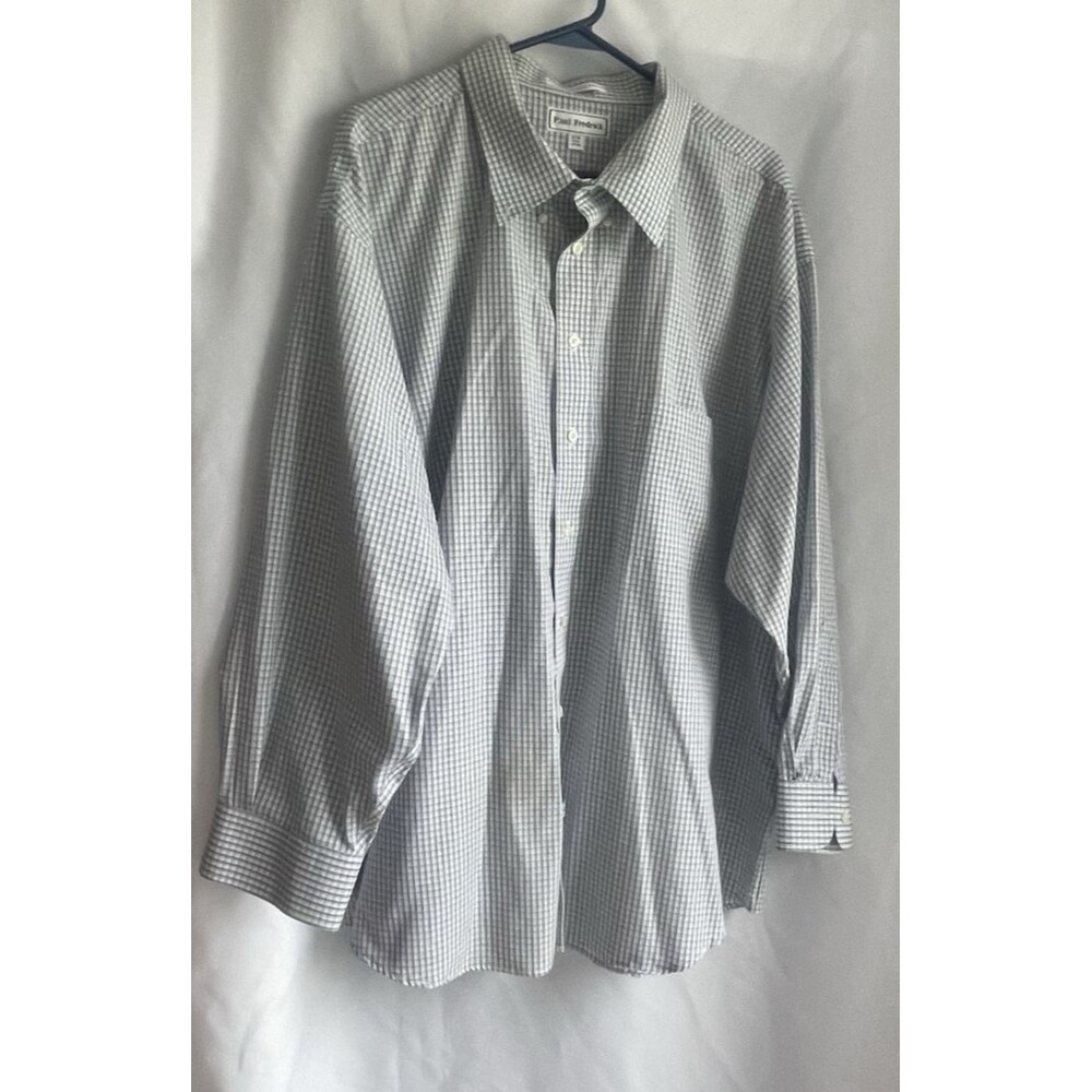 Paul Fredrick Men’s Big Tall Tailored Fit Dress Shirt 20-35 Broadcloth Cotton
